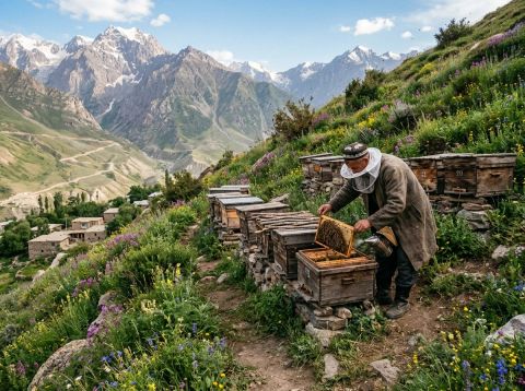 Кундӯҳои чӯбин дар алафзори кӯҳии Тоҷикистон